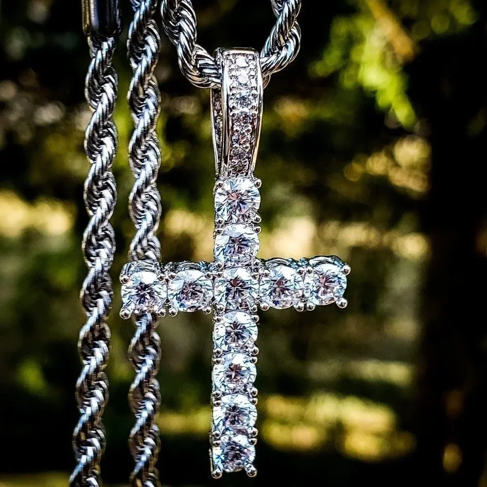 Silver Cross Necklace - Picture 3 of 4